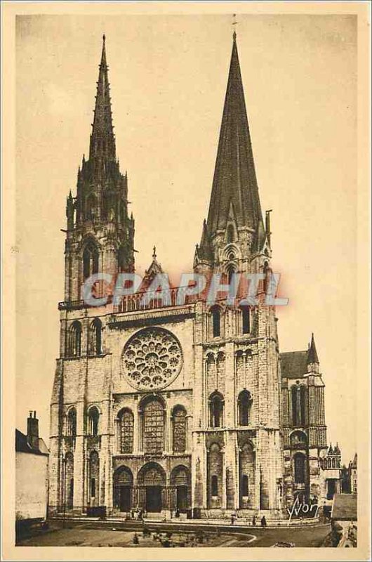 Old Postcard Chartres Eure et Loir La Cathedrale