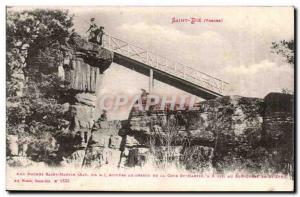 Old Postcard Saint Die For Saint Martin LOCATED rocks above the side St Martin