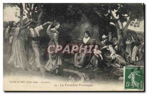 Old Postcard En Provence La Farandole