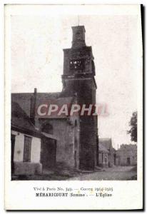 Old Postcard Meharicourt L & # 39Eglise Army