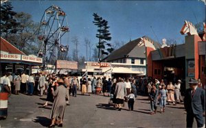 North Dartmouth Massachusetts MA Amusement Park Ferris Wheel 1950s-60s Postcard