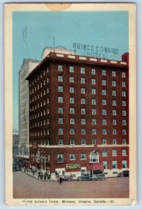 1948 Window Ontario Canada Vintage Postcard Prince Edward Hotel Building Street