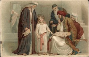 Joy and Peace Men with Jesus Christ as Young Boy Christianity c1910 Postcard