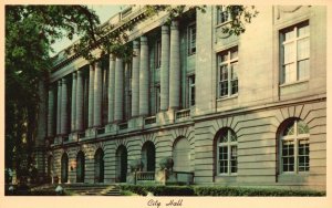 Vintage Postcard City Hall Government Office Charlotte North Carolina NC