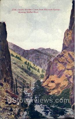 South Boulder Canon from Elderado Srings  Moffat Road CO Unused