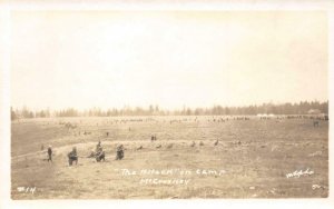 RPPC The Attack on Camp McCroskey Military c1910s Vintage Photo Postcard