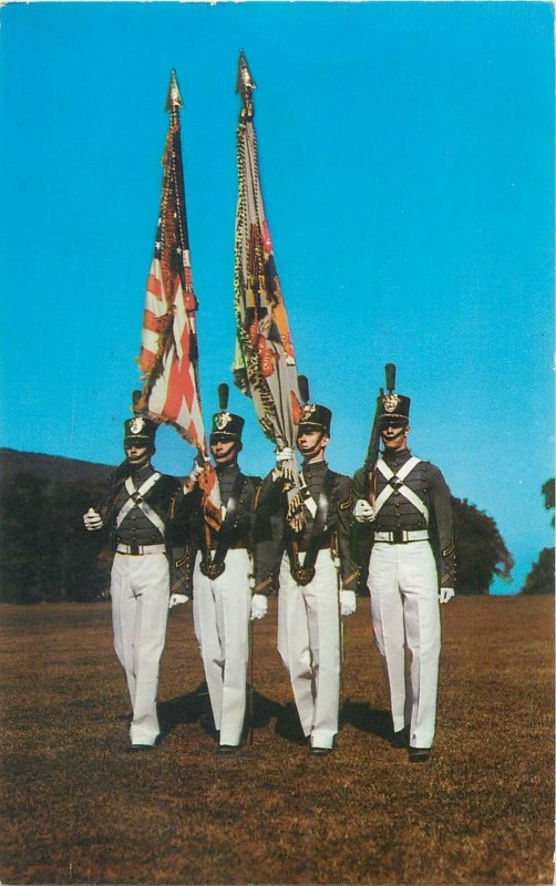 Postcard USA New York West point color guard