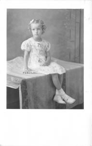 Portrait of Little Girl~Ma-Del Studio~Huntington West Virginia~c1910 RPPC