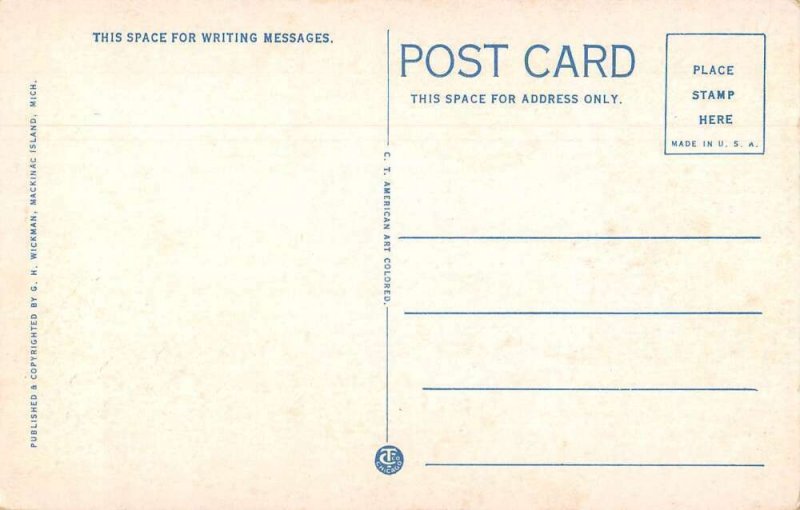 St Ignace Michigan State Ferry Dock Vintage Postcard AA17913