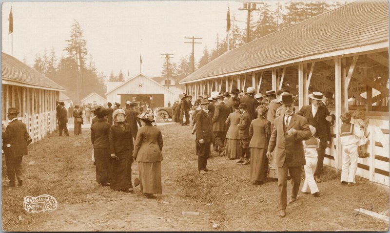 Vancouver BC People at Exhibition Canadian Photo Co. Real Photo Postcard G30