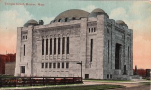 Postcard Synagogue Temple Israel Boston Mass