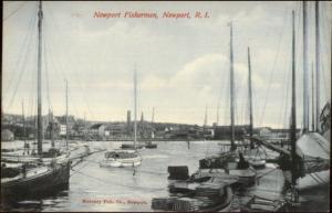 Newport RI Fishermen c1910 Postcard 