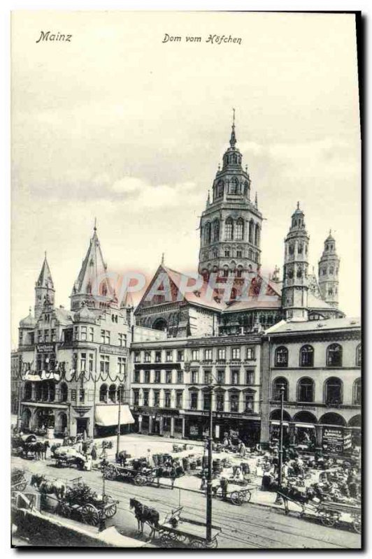 Old Postcard Mainz Dom Vom Hofchen (animated)