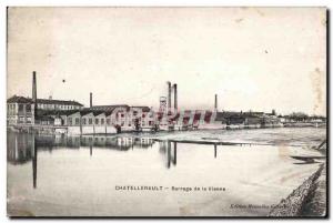 Old Postcard Chatellerault Dam Vienna