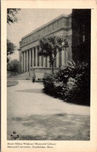 Vtg Cambridge Harvard University Harry Elkins Widener Memorial Library Postcard