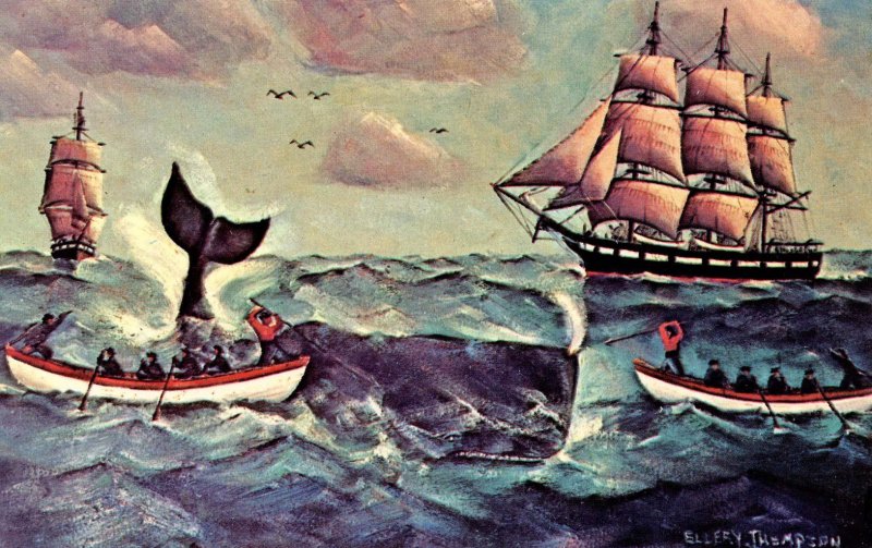 Whaling in New England by Artist: Cap'n Ellery F. Thompson