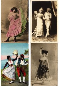 DANCING DANCE, 65 Vintage Postcards Mostly pre-1940 (L6220)