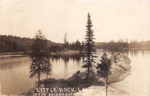 J48/ Little Rock Lake New York RPPC Postcard c1910 Adirondacks  197