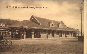 Putnam CT NYNH&H RR Train Station Depot c1910 Unused Postcard