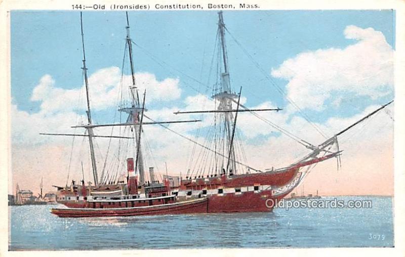 Old Ironside Constitution, Boston, MA, USA Military Battleship Unused small t...