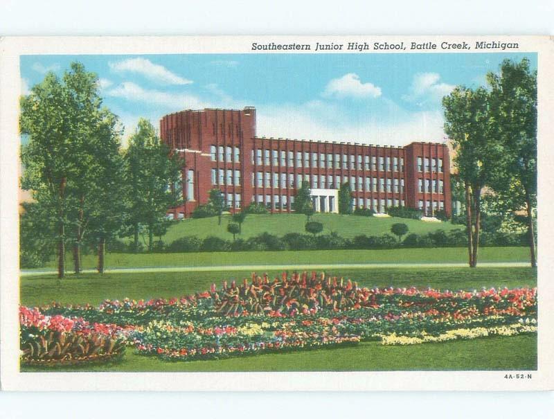 Linen HIGH SCHOOL SCENE Battle Creek Michigan MI E2242