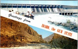 Postcard DAM SCENE Grand Canyon Of The Snake River Idaho ID AO1899