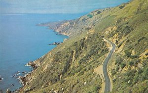 BIG SUR COAST California Highway 1 from Partington Ridge c1970s Vintage Postcard