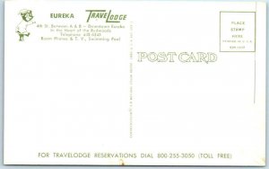 EUREKA, California CA  Roadside TRAVELODGE ca 1960s Humboldt County   Postcard