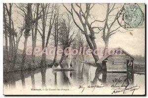 Old Postcard Vibraye The Canal des Forges