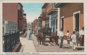 Postcard Calle de la Luna Moon Street San Juan Puerto Rico