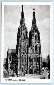 RPPC KOLN a Rh. Dom Westseite GERMANY Postcard