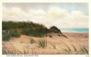 Vintage Postcard Sand Dunes and Sea Gloucester Massachusetts C. T. American Art