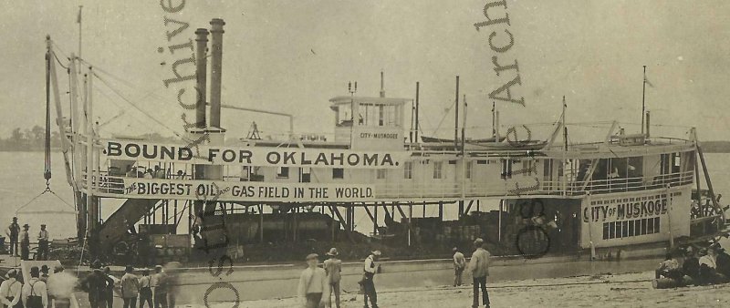 Muskogee OK RPPC '10 STEAMBOAT Bound for Oklahoma OIL FIELDS Petroleum MINERS 