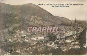 Old Postcard Thann Left At The Ruin Engelbourg Au Fond The Rangen