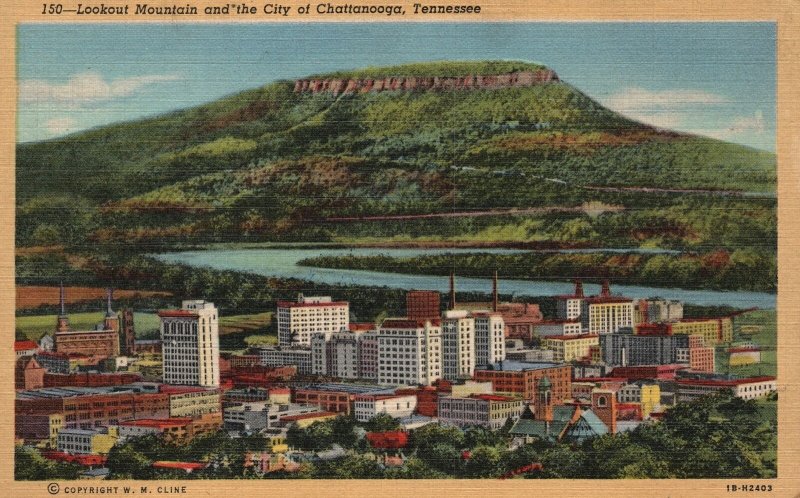 Vintage Postcard Lookout Mountain City Buidlings Landmarks Chattanooga Tennessee 