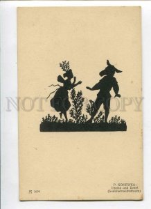 3086825 Winged FAIRY & Dressed DONKEY by KONEWKA old SILHOUETTE