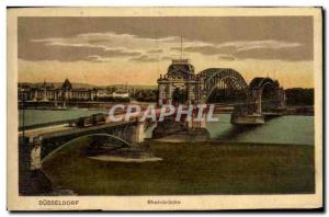 Old Postcard Dusseldorf Rheinbrucke