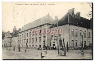 Old Postcard Central House Clairvaux Prison Barracks