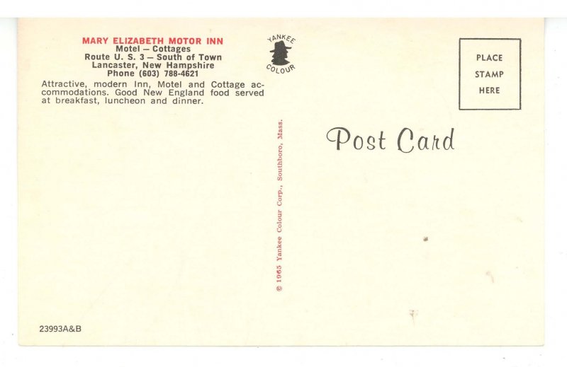 NH - Lancaster. Mary Elizabeth Motor Inn