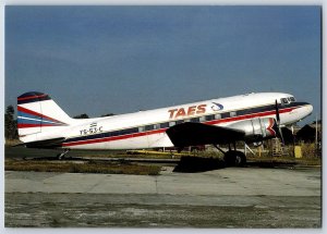 Airplane Postcard TAES Transportes Aereos de El Salvador Airlines DC-3C BV28