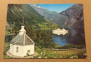 POSTCARD UNUSED ROYAL VIKING SHIP, GEIRANGERFJORD, NORWAY