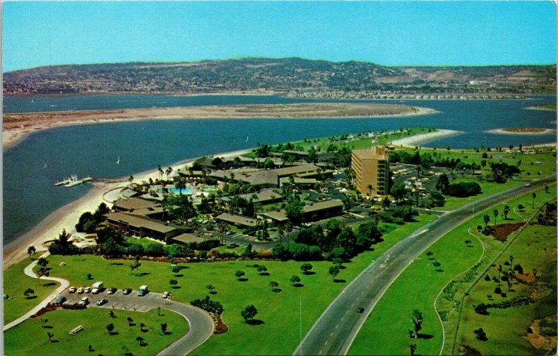 San Diego Hilton California CA Aerial View Postcard UNP VTG Unused Vintage 