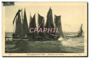 Postcard Old Boat Boulogne on sea Fishing Boat