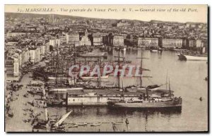 Old Postcard Marseille general view of the Old Port