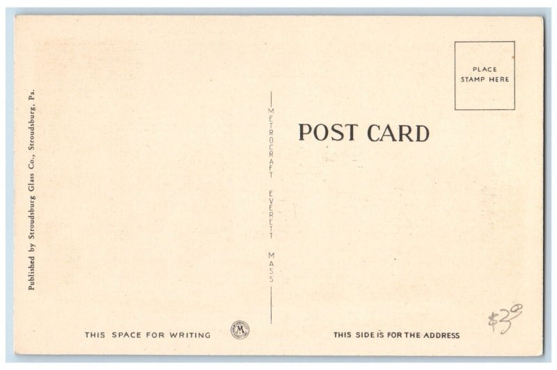 Stroudsburg Pennsylvania PA Postcard United States Post Office Building c1940