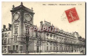 Paris Old Postcard Ministry of War