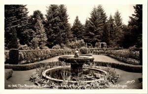 RPPC Monastery Gardens Sanctuary Our Sorrowful Mother Portland OR Postcard J38