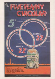 Cleveleys To Lytham Bus Advertising 1936 Poster Postcard