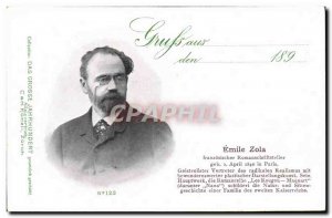 Old Postcard Novelist Emile Zola Map 1890