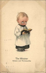 Twelvetrees The Minister Little Boy Pastor c1910 Vintage Postcard